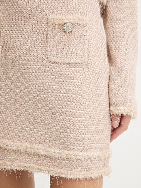 Blugirl Blumarine spódnica kolor beżowy mini rozkloszowana RF5154.MA950