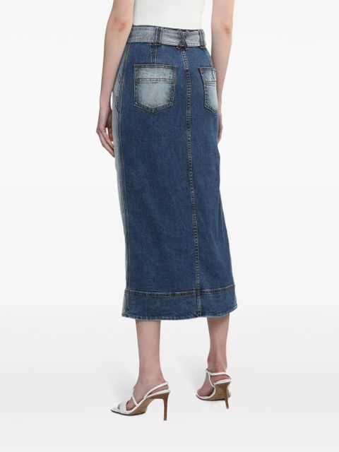 Aje two-tone midi denim skirt - Blue