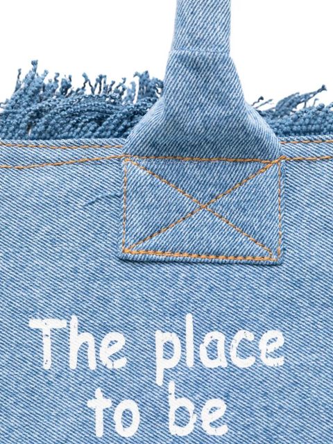 MC2 Saint Barth frayed-detail tote bag - Blue