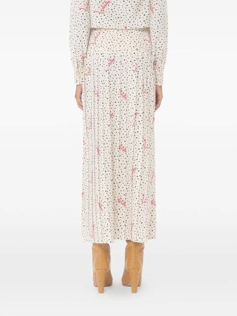 Valentino Garavani Plusdepois bubble print crepe de chine skirt - Neutrals
