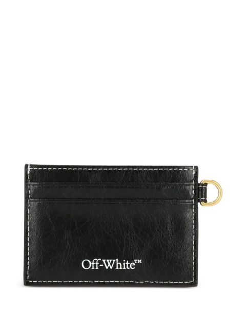 Off-White Arrows-plaque topstitched card holder - Black - zdjęcie produktu nr 2