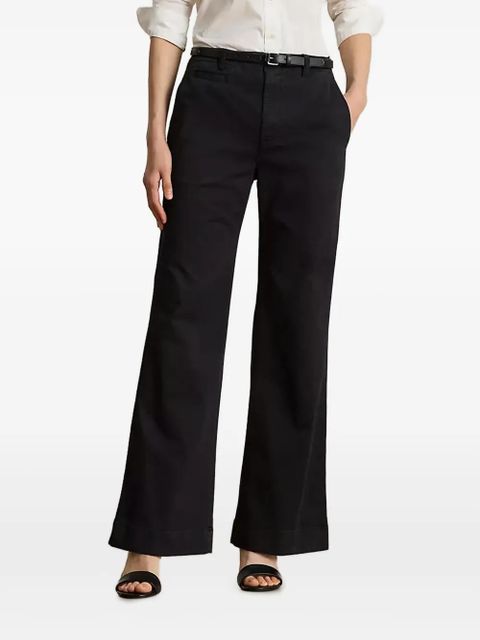 Lauren Ralph Lauren cotton chino flared trousers - Black - zdjęcie produktu nr 1
