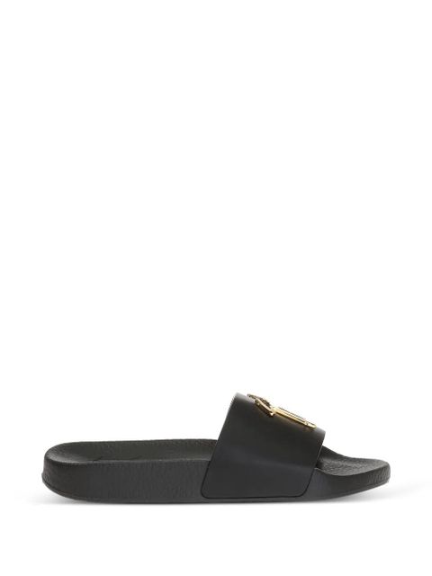 Giuseppe Zanotti Brett logo plaque sliders - Black - zdjęcie produktu nr 1