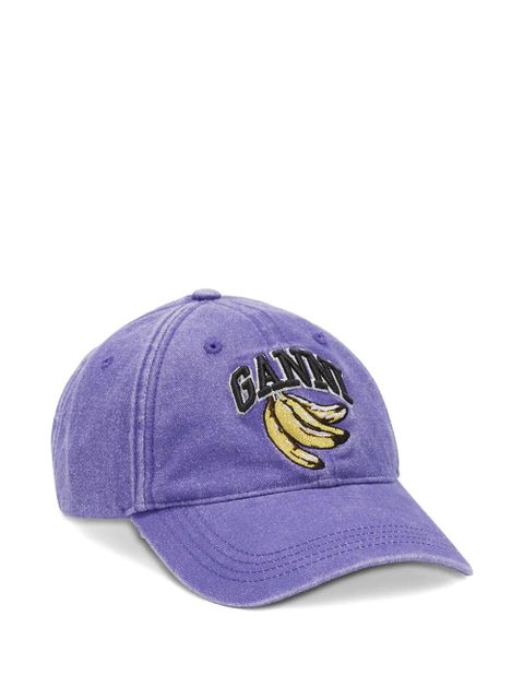 GANNI embroidered logo baseball cap - Purple - zdjęcie produktu nr 1