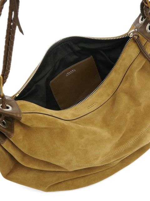 ISABEL MARANT large Maia half-moon braided-strap shoulder bag - Neutrals