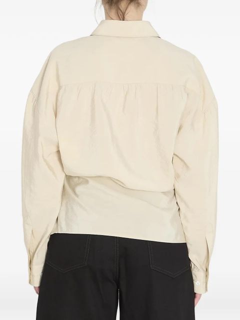 LEMAIRE straight collar twisted shirt - Neutrals