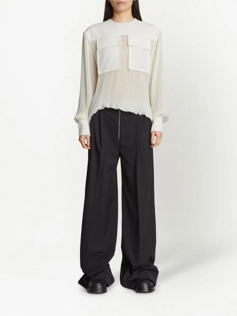 Proenza Schouler sheer pleated blouse - White - zdjęcie produktu nr 2