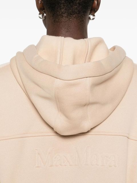 Max Mara stripe-detail zip-up hoodie - Pink