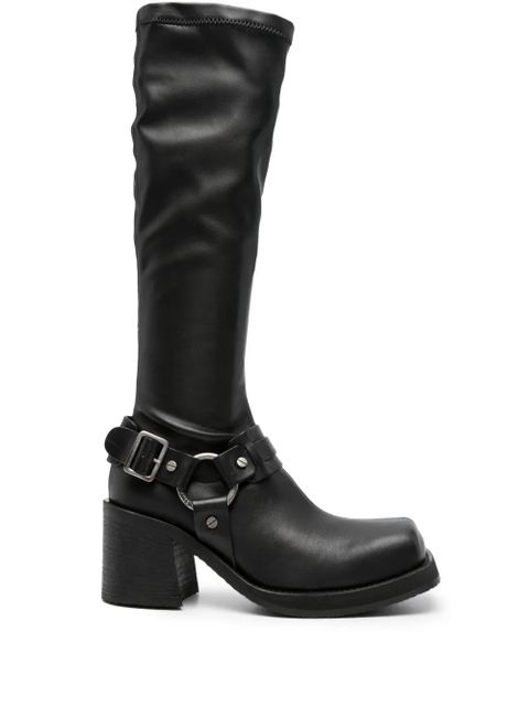 Acne Studios 80mm square-toe leather boots - Black - zdjęcie produktu nr 1