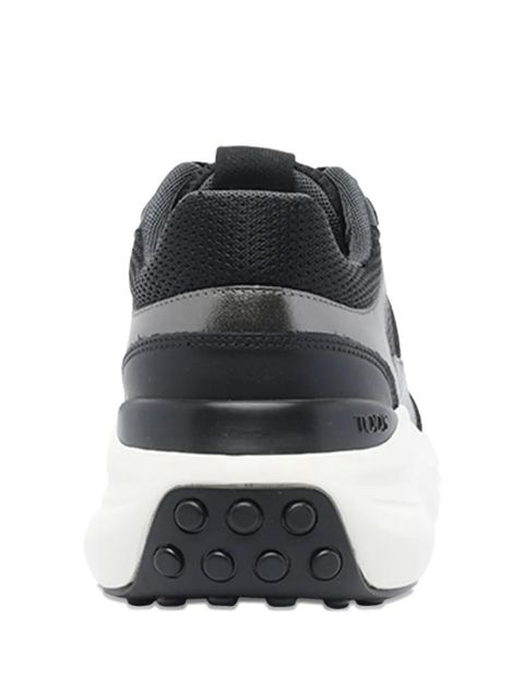 Tod's leather-panelled lace-up sneakers - Grey - zdjęcie produktu nr 2