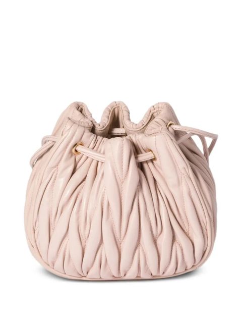 Miu Miu matelassé drawstring mini bag - Pink - zdjęcie produktu nr 2