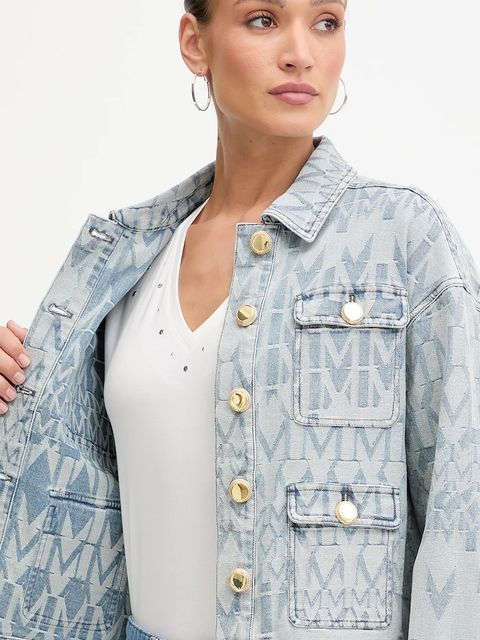 Marciano by Guess kurtka jeansowa SARAH kolor niebieski przejściowa 5YGN11 7354A