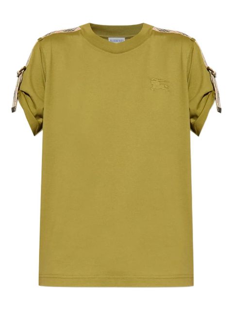 Burberry strap-detail cotton T-shirt - Green - zdjęcie produktu nr 1