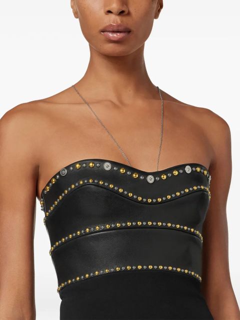 Versace studded strapless maxi dress - Black