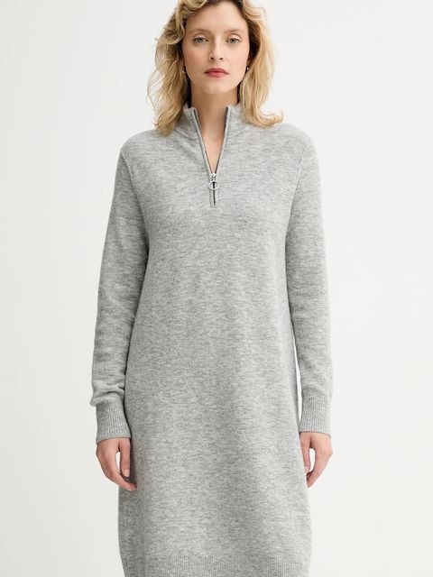 Marc O'Polo sukienka z dodatkiem wełny kolor szary mini prosta 5000006932 - zdjęcie produktu nr 1