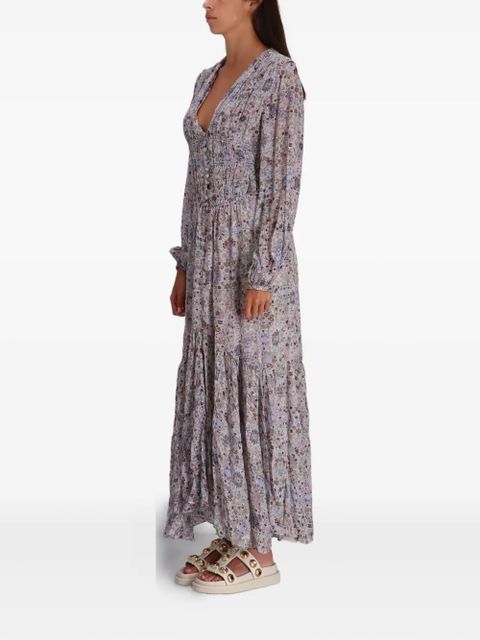 ISABEL MARANT floral-pattern maxi dress - Purple
