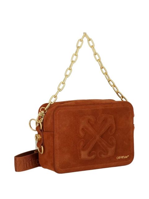 Off-White arrows-motif suede shoulder bag - Brown - zdjęcie produktu nr 2