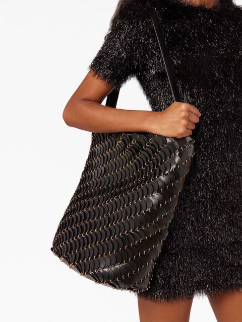 Rabanne Pacoïo leather bucket bag - Black