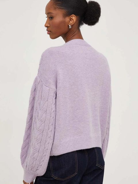 Answear.LAB sweter z dodatkiem wełny damski kolor fioletowy - zdjęcie produktu nr 2
