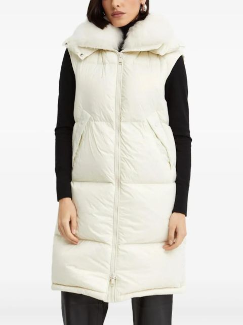 Yves Salomon detachable-hoodie gilet - White