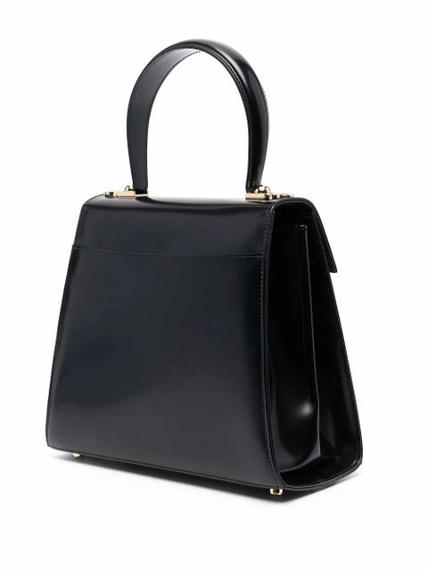 Ferragamo Gancini flip-lock leather bag - Black