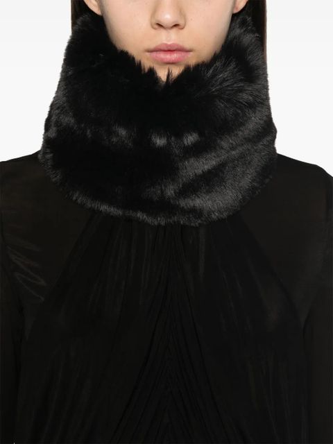 Magda Butrym faux-fur trim maxi dress - Black