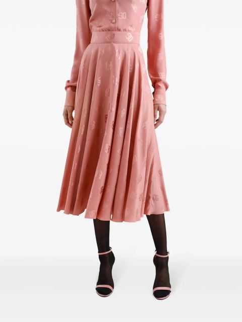 Dolce & Gabbana DNA monogram midi skirt - Pink