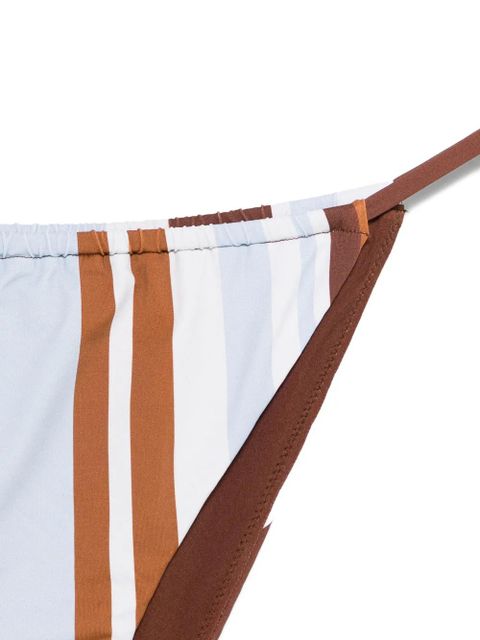 SIR. Marais striped-pattern bikini bottoms - Brown