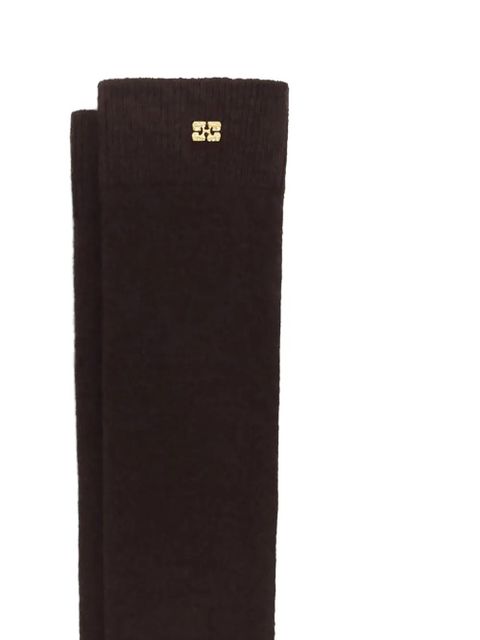 GANNI logo-detail socks - Brown - zdjęcie produktu nr 2