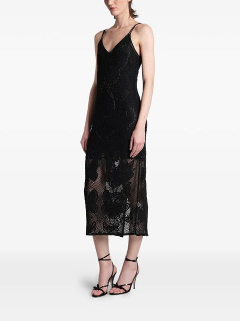 Blumarine embellished lace midi dress - Black