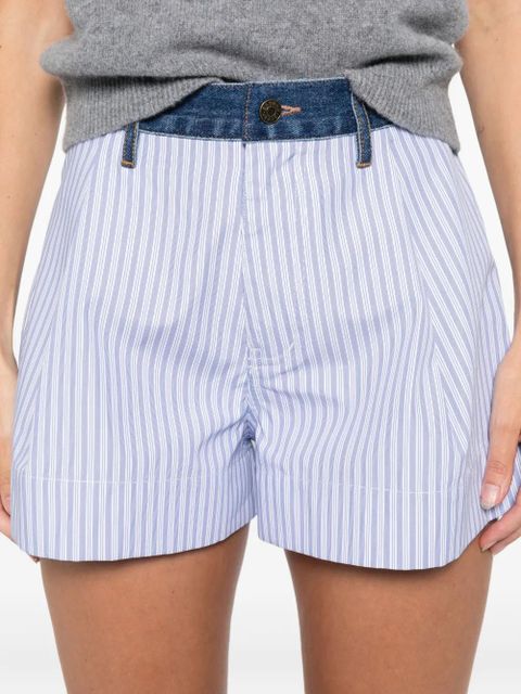 SANDRO striped-pattern shorts - White