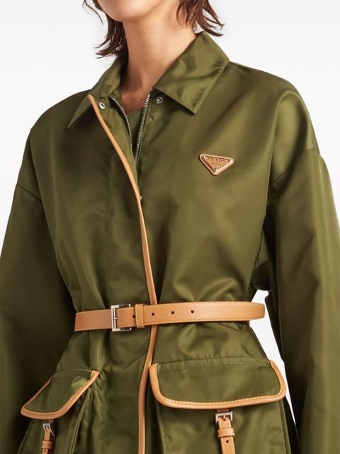 Prada Re-Nylon belted jacket - Green