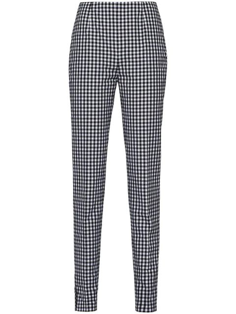 Prada gingham-check trousers - Black - zdjęcie produktu nr 1