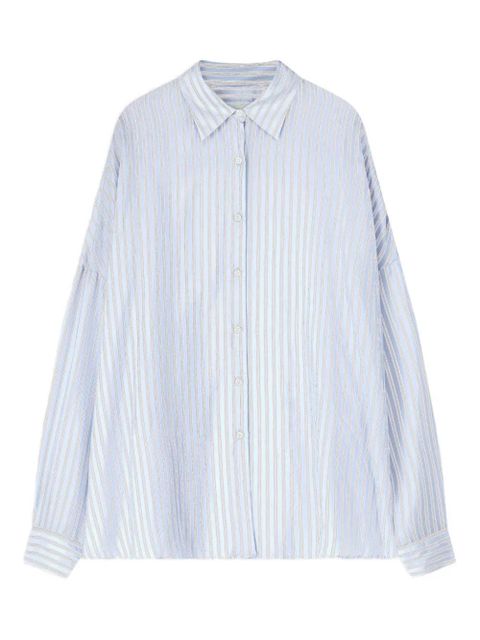 DRIES VAN NOTEN striped cocoon shirt - Blue - zdjęcie produktu nr 1