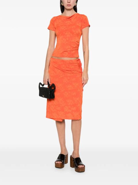 SIR. Blanca midi skirt - Orange