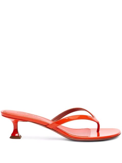 Amina Muaddi patent-leather sandals - Orange - zdjęcie produktu nr 1