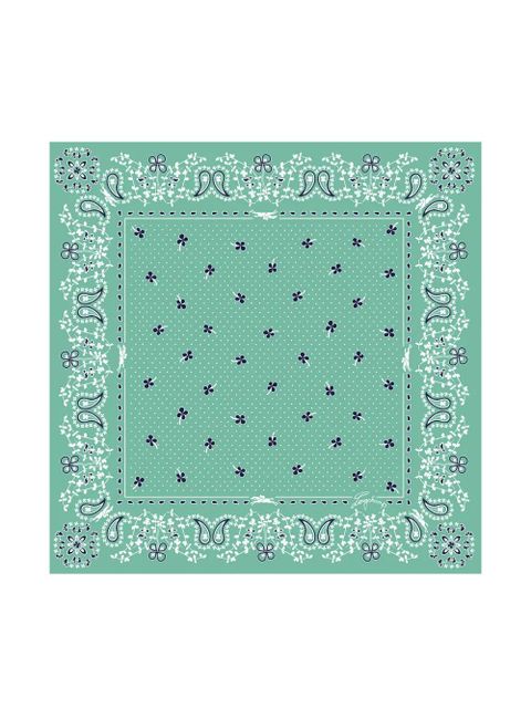 Longchamp French Bandana silk scarf - Green - zdjęcie produktu nr 1