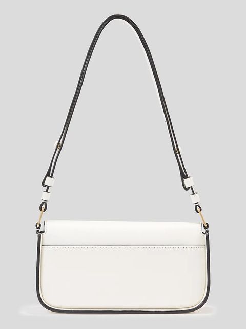 Karl Lagerfeld torebka skórzana K/SIGNATURE kolor biały A1W30039