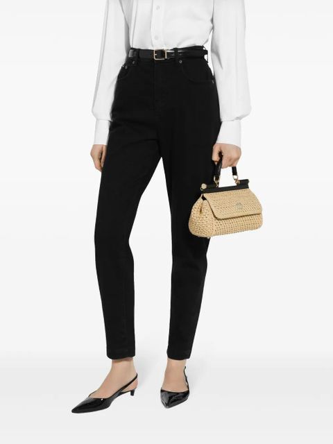 Dolce & Gabbana Elongated Sicily interwoven tote bag - Neutrals