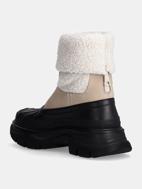 Karl Lagerfeld śniegowce LUNA SNOW damskie kolor beżowy na platformie lekko ocieplone KL42965