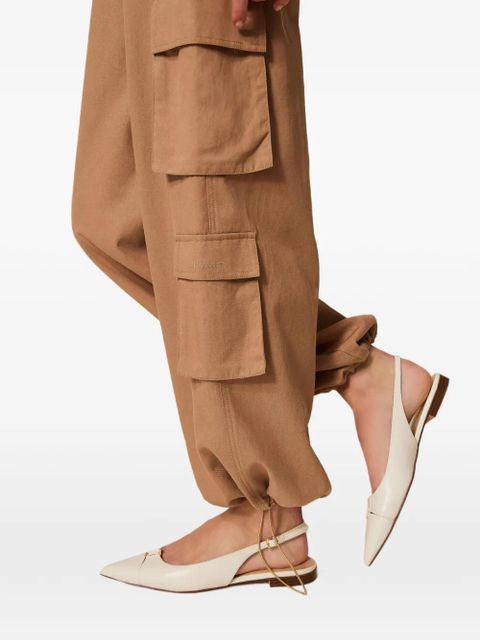 TWINSET elasticated-waistband cargo pants - Neutrals