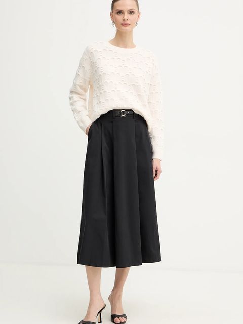 Morgan spódnica kolor czarny midi rozkloszowana JOKER.F