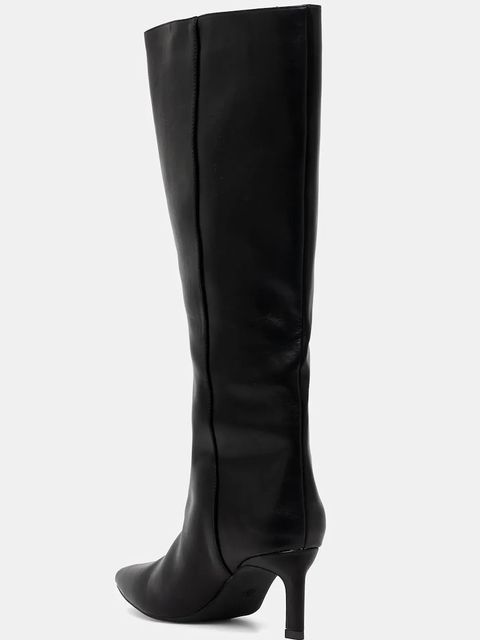 Answear.LAB kozaki kolor czarny na szpilce lekko ocieplone