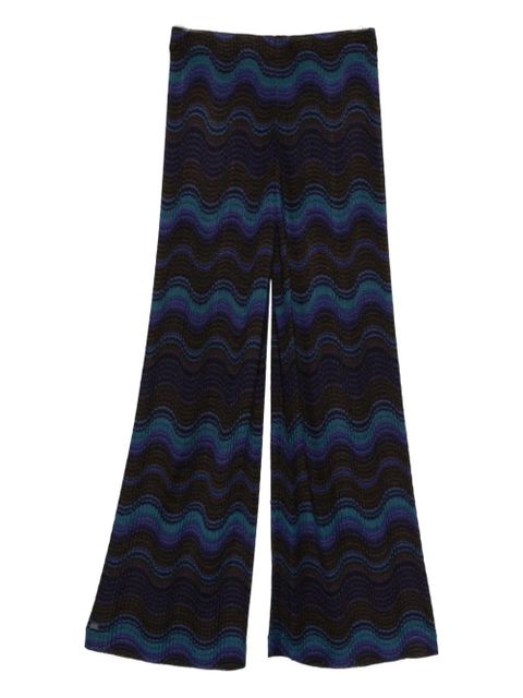 Missoni wave-pattern trousers - S91R7 BLUE & BROWN - zdjęcie produktu nr 2