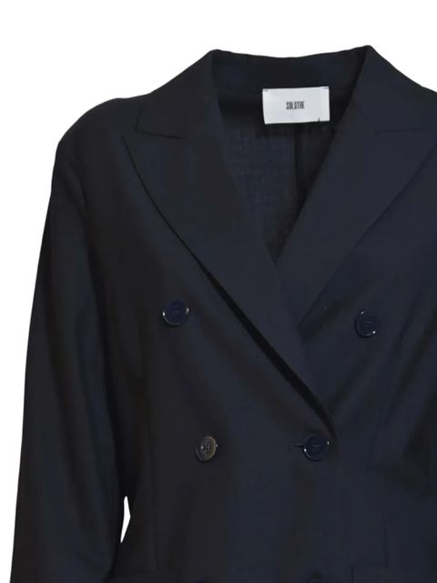SOLOTRE double-breasted blazer - Blue