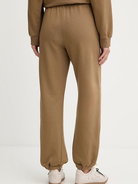 Pinko spodnie dresowe bawełniane damskie kolor brązowy gładkie 105508 A2RB - zdjęcie produktu nr 2