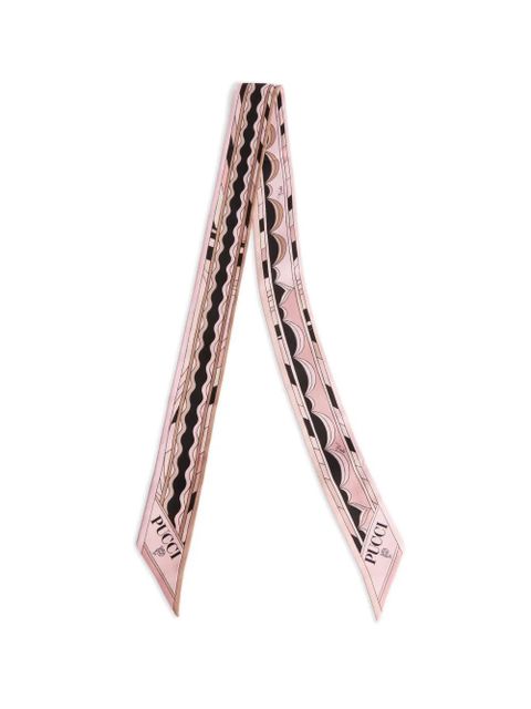 PUCCI mixed print twill scarf - Pink - zdjęcie produktu nr 1