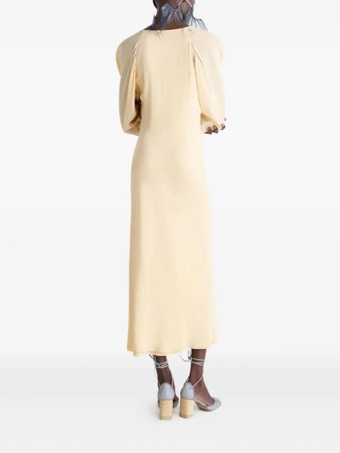 LEMAIRE half-zip raglan-sleeve midi dress - Yellow
