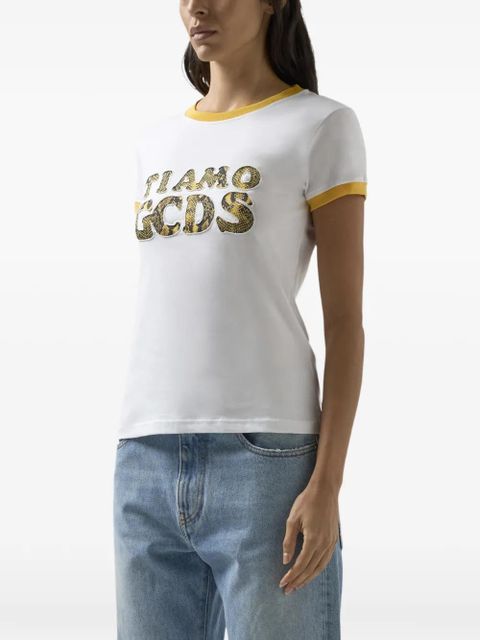 GCDS logo-detail T-shirt - White