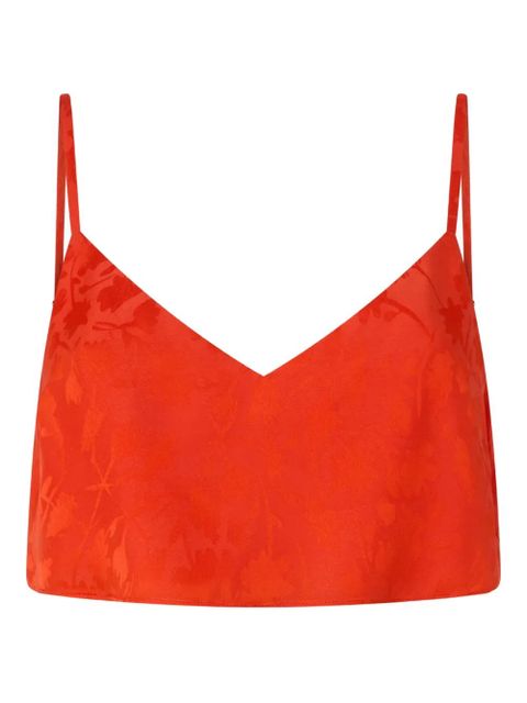 PINKO V-neck floral top - Orange - zdjęcie produktu nr 1